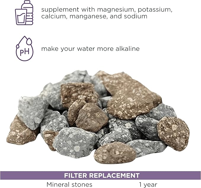 Mineral Stones Replacement 13562 for Nikken Water Filter Replacement,Home Water Filtration System Rocks and Minerals,Alkaline Drinking Remineralizer for Kitchen Countertop Dispenser & Purifier, 2 Pack