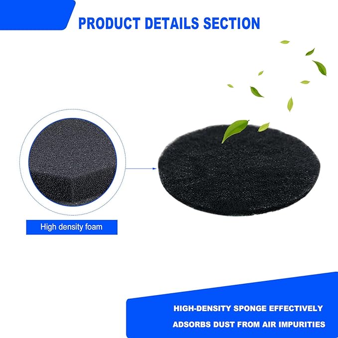 VideoPUP Replacement 10Packs Sponges Filters Compatible with Neakasa Neabot P1 Pro Pet Grooming Kit & Vacuum Cleaner