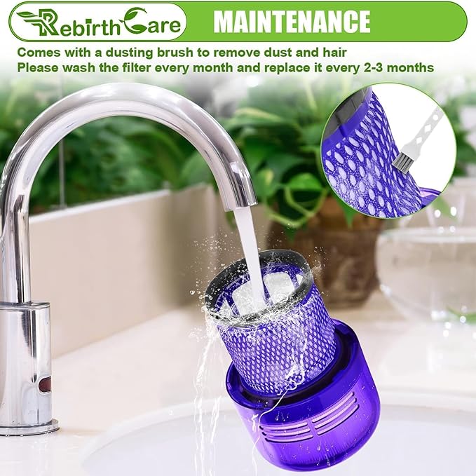 V15 Vacuum Filters Replacement for Dyson V11 Torque Drive V11 Animal V11 Extra, Replacement Part # 970013-02, 3 Pack