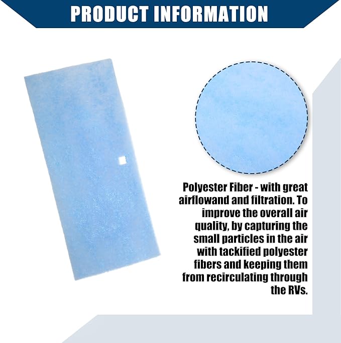 6"x14" Rv AC Air Filter for Coleman Air Conditioner AC 101G / RV Air Conditioner Filters/Durable / 4 Pcs Blue