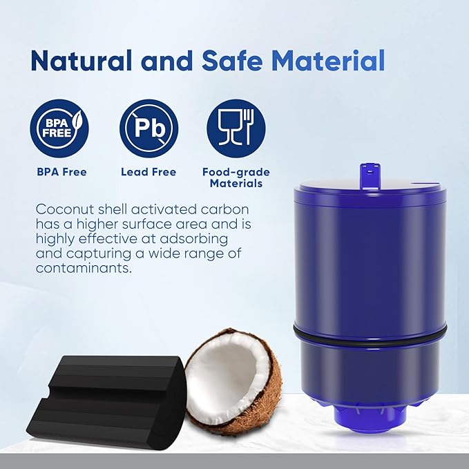 PUREPLUS Heavy Metal Reduction Faucet Filter Replacement, Compatible with PUR® Plus RF9999®, Removes Lead, Mercury, Chlorine, Fits FM-2500V, FM-3700, PFM350V, Advanced Faucet Mounts, 6 Pack