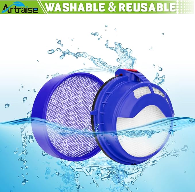 Filter Replacement Parts for Dyson DC25 Ball Vacuum Cleaner, 2 Pre-Motor Filters & 2 Post Motor HEPA Filters, Fits All DC25 Models -Compare to Part # 919171-02 and 916188-06