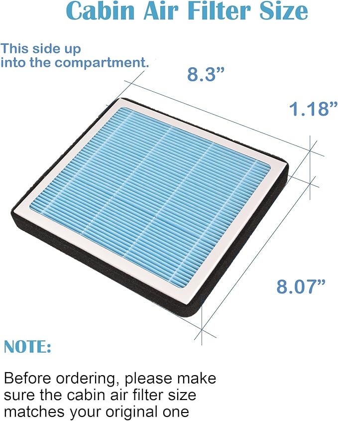 CF11182 Cabin Air Filter Compatible with 2016 2017 2018 2019 2020 2021 2022 Honda Civic CR-V CRV,CR-Z CRZ,HR-V HRV,Insight,Odyssey & Acura RDX,TLX #80291T5RA01/80291TF0405