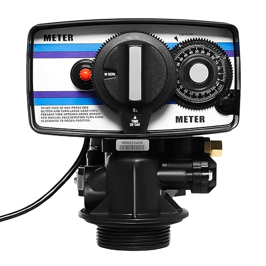 Water Softener Control Valve Head, 5600SM Water Softner System Filter Softening Head for 8-14" Diameter Tank, 110V Automatic Digital Control Valve for Water Softeners