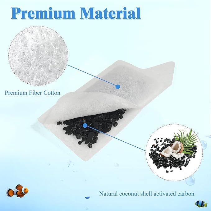 NewKe 10 Pack Small Replacement Cartridges for Tetra Whisper Small Fish Tanks Filter; S Size Filter Cartridge Refills for Aquarium Kits 3-10 Gallons Fish Tanks and for small tanks and filters