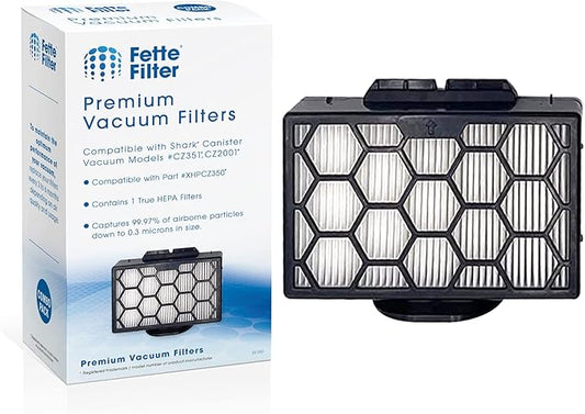 Fette Filter - XHPCZ350 Hepa Vacuum Filter Compatible with Shark Canister Vacuum Models CZ351, CZ2001 Compare to Part #XHPCZ350 - Pack of 1
