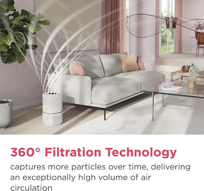 Frigidaire PureA300 XL HEPA Air Purifier with Wi-Fi for Large Rooms, Covers up to 1,685 Sq. Ft., 3-Stage Filtration, Energy Star Certification, Air Quality Monitoring, Smart Mode, Ultra Quiet, White