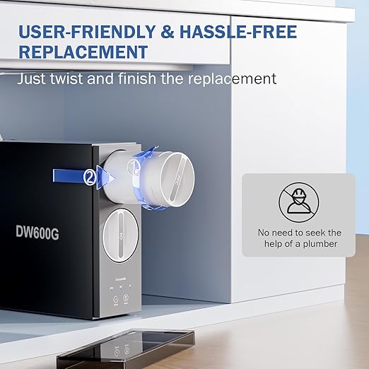 Dreamwills 0.0001μm Reverse Osmosis 600 GPD Water Filter System, NSF Certified TDS Reduction, 8-Stage Under Sink, 3:1 Pure to Drain, Mini Size for Space Saving, BPA-Free MR600 Black