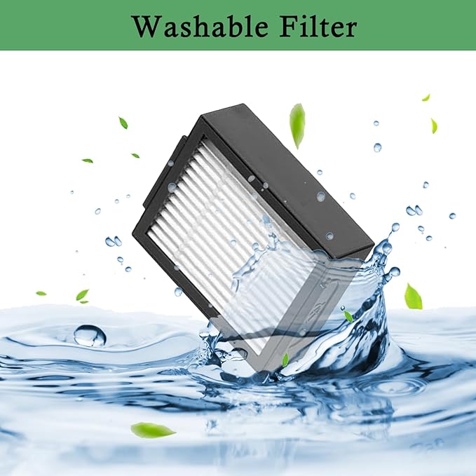 Combo 10 Max Replacement Filter Compatible with iRobot Roomba Combo j7+, Combo j9+, 10 Max, Robotic Vacuum and Mop Replacement Filter Parts,High-Effiency HEPA,8 Pack