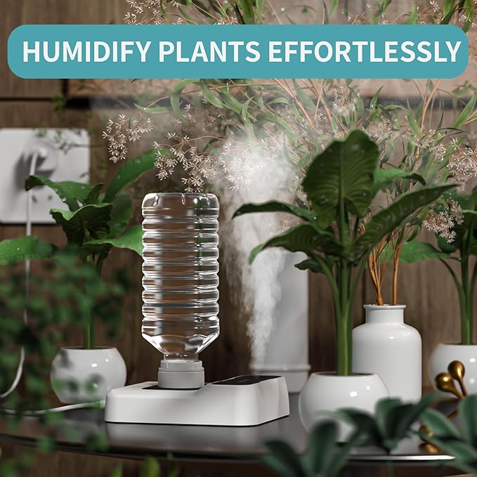 Portable Humidifiers for Travel, Small Mini Humidifier with Auto Shut-Off, Nightlight and Storage Bag for Hotel, Bedroom or Office, Plant Humidifier Indoor, White