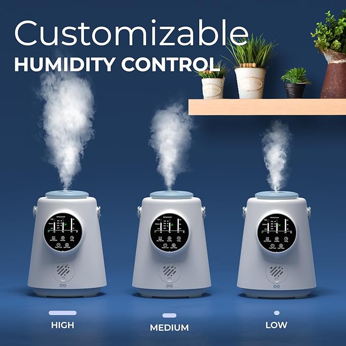 Everlasting Comfort 2.5L Top Fill Humidifier – Upgraded Easy to Clean 20HR Runtime Cool Mist Air Moisturizer for Bedroom, Home, Nursery & Large Room, Whisper-Quiet Soothing Hydration for Baby & Kids