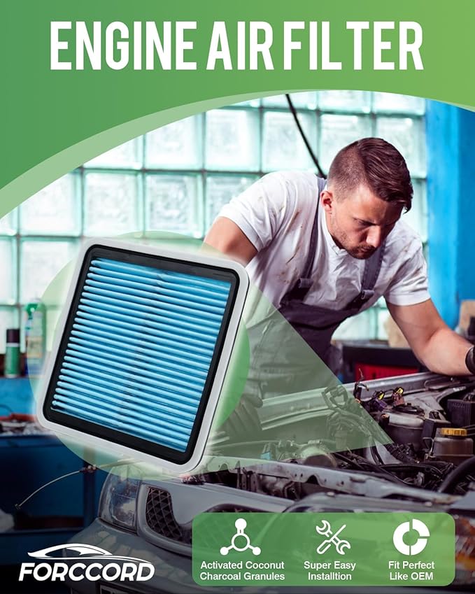 Cabin Air Filter and Engine Air Filter Fit for Forester (09-18), Impreza (08-16), XV Crosstrek (13-15),Crosstrek Gas (16-17),WRX (15-21),WRX STI (15-18) Replacement CF10930 16546AA090