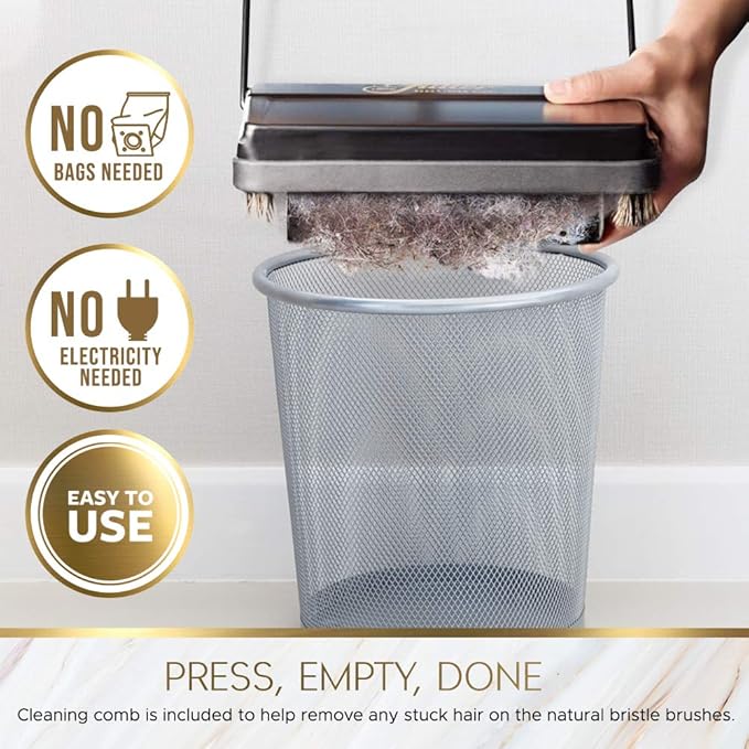 Fuller Brush 17072 Electrostatic Carpet & Floor Sweeper - 9" Cleaning Path - Lightweight - Ideal for Crumby Messes - Works On Carpets & Hard Floor Surfaces - Pink