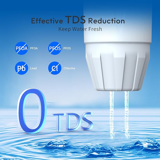 Lifefilter Water Filter Replacement for Pitcher Filters and Dispenser Filters, ZR-001 ZR-003 ZP-600 ZR-017, Multi-Stage Filter System, Reduce TDS, PFOA/PFOS, Chlorine, 4 Pack
