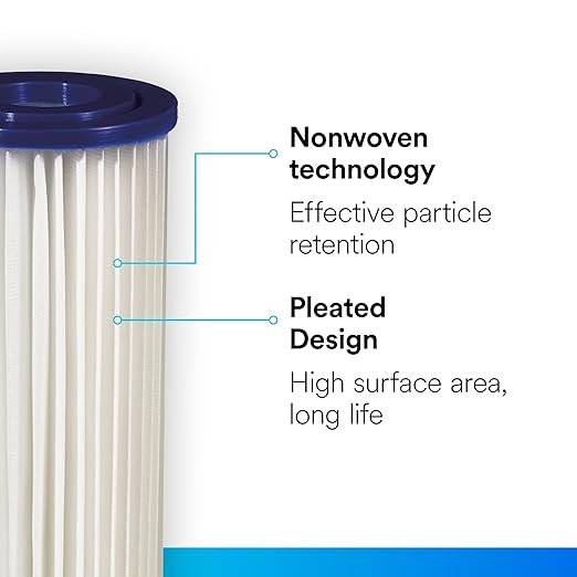 Filtrete Standard Capacity Whole House Pleated Replacement Water Filter 3WH-STDPL-F02, 2 pack, for use with 3WH-STD-S01 System