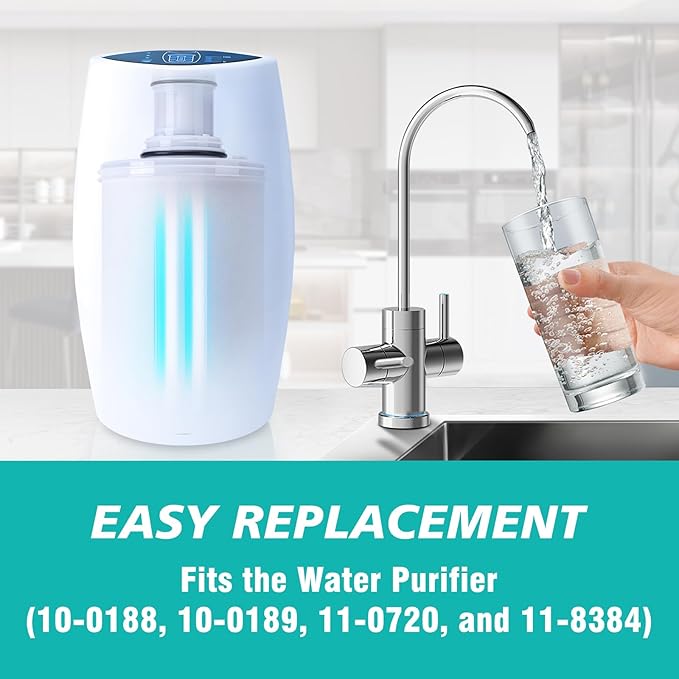 100186 Replacement Filter Cartridge Compatible with Amway espring Water Filter System, High-Precision Filter element, Retains beneficial minerals such as calcium and magnesium