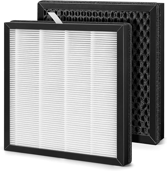 2 Pack AH300 Replacement Filter Compatible with Boneco Models: H300, H400 Air Purifier and W200 Hybrid Humidifier HEPA Activated Carbon Filter Upgrade