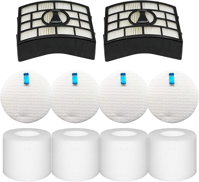 Vacuum Filters Replacement for Shark Rotator Powered Lift-Away AZ1002, NV650 NV651 NV652 NV750 NV751 NV752 NV753 AX950 AX951 AX952 ZU632, 2 Post Filters + 4 Foam & Felt Filters, Part # XHF650&XFF650