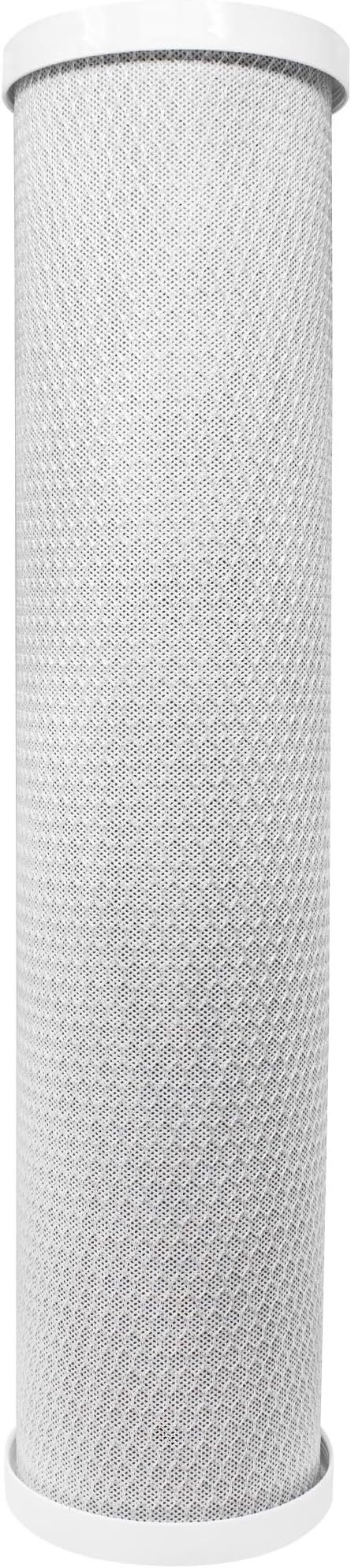 Universal 5 Micron 20” x 4.5” Whole House Carbon Water Filter Cartridge Replacement - Coconut Shell Carbon Block CTO. Compatible with Pentek, iSpring, and more. 1-Pack