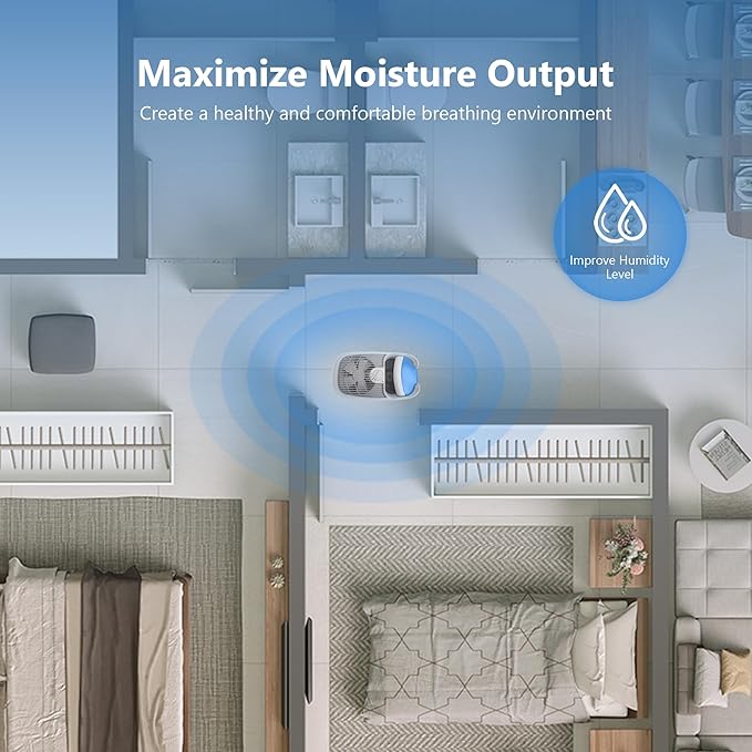 Funmit Humidifier Filters Replacement for Honeywell Humidifier Filter HAC-504 HAC-504AW and Honeywell Filter A, Replacement for Honeywell HCM-350 HCM-500 HCM600 Cool Mist Humidifiers, 4 Pack, Blue