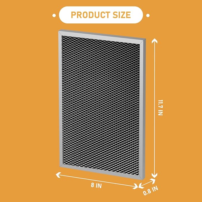 5695 Washable Dehumidifier Filter Replacement MERV 8 Compatible with Whole-House Dehumidifiers Models 1820 & E070 Series, Size: 8 x 11.7 x1, 2 Pack