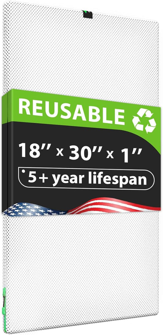 18x30x1 Air filter, Washable and Reusable Air Filter 18x30x1 for AC HVAC Furnace, MERV 8 Air Filters Machine Washable & Dryer Friendly, AC Furnace Air Filter