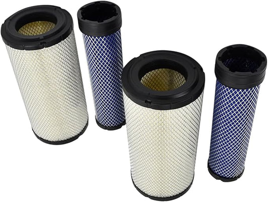 Outer Inner Air Filter Set (2) P828889 P829333 Compatible with John Deere AT171854 AT171853 Caterpillar 110-6326 110-6331 Case 222421A1 222422A1 Wix 46562 46569 Fleetguard AF25557 AF25558