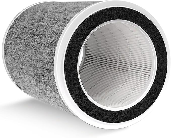 for Shark HP201 HP202 Clean Sense MAX Replacement Filter, Compatible with HP200 HP301 HP302 HC500 HC501 UA205 AP1000 True HEPA Filters,Compare Part HE2FKBASMB HE2FKBAS HE2FKPET HE2FKPRO,1 Pack Gray