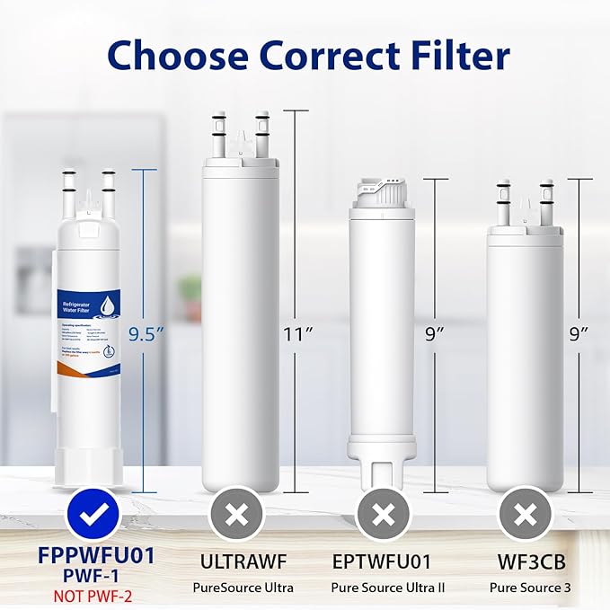 FPPWFU01 EPPWF01 Water Replacement Compatible with FPPWFU01 PureAdvantage PWF-1 EPPWFU01 PurePour PWF-1 (3-piece) - Packaging May Vary