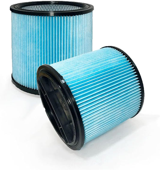 Nispira 90350 90304 90344 High Performance Filter Cartridge Replacement For Shop-Vac Wet Dry Vacuum Nanofiber with Lid, 2 Packs