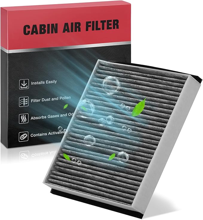 BDFHYK Cabin Air Filter with Activated Carbon Compatible with Volvo C30 2007-2013, C70 2006-2013, S40 2004-2011, V50 2005-2011, Replace# CF10375, 30676484