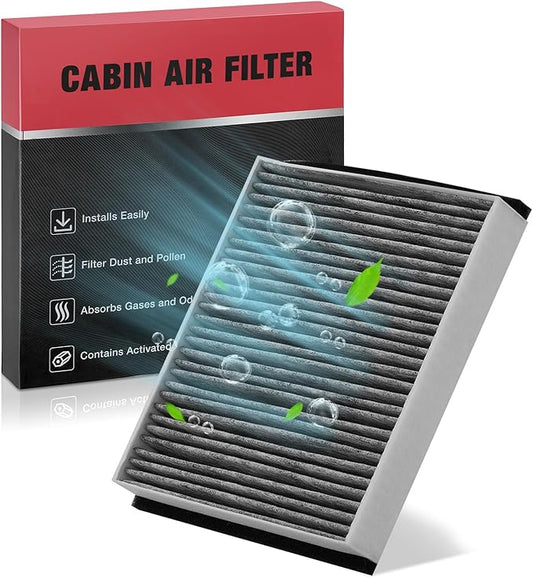BDFHYK Cabin Air Filter with Activated Carbon Compatible with Volvo C30 2007-2013, C70 2006-2013, S40 2004-2011, V50 2005-2011, Replace# CF10375, 30676484