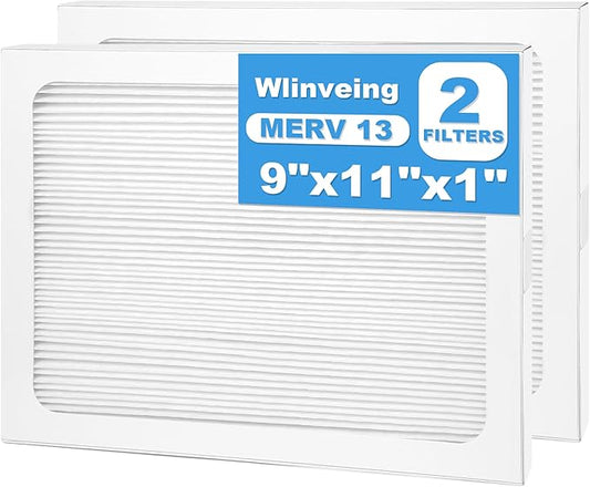 9 x 11 x 1 Dehumidifier Filter MERV 13 Compatible with Santa Fe Compact70, Ultra70, Element, Compact2, UA 65H dehumidifier Models, 2 Packs