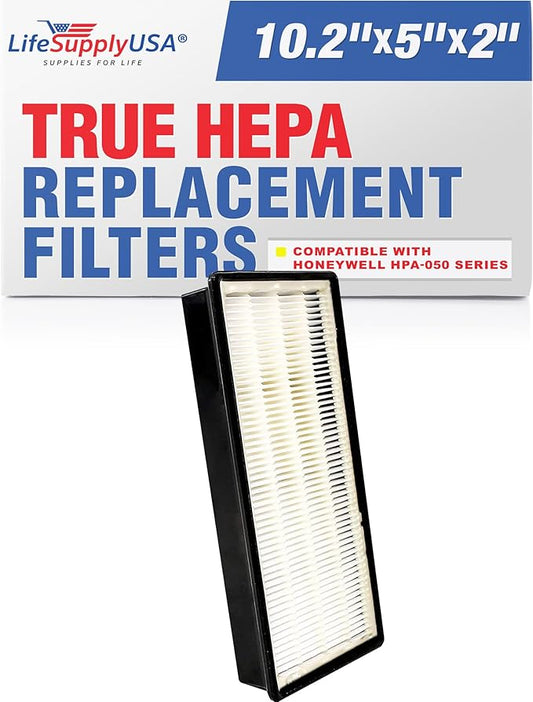 LifeSupplyUSA True HEPA Filter Replacement Compatible with Honeywell HRF-H1 HRF-H2 HPA050 HPA150 HPA060 HPA160 HHT055 HHT155, Filter H Air Purifier