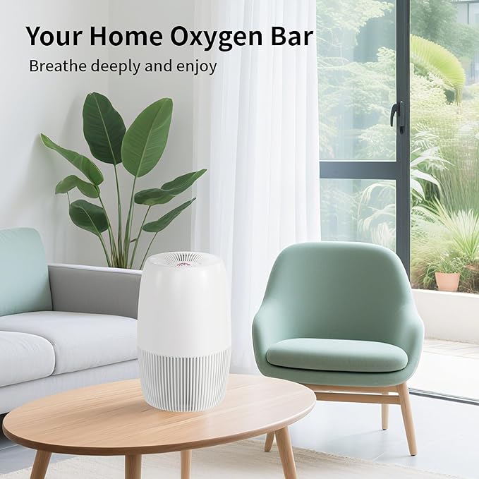 ARM & HAMMER AH301W-1 Air Purifier with Night Light, HEPA Filter Captures 99.97% of Smoke, Pollen, Pet Dander & Odors, Quiet for Bedroom, Office, Home, Pearl White