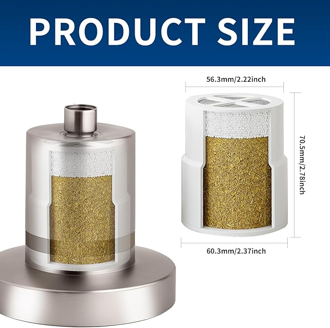 2 Pcs Shower Head Filters, Compatible with Jolie Shower Head, The with KDF-55 Stage Technology - High Pressure Water Filter for Soft Skin & Shiny Hair