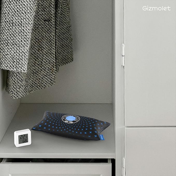 500g × 2 [2.2 lb] Rechargeable Car Dehumidifier Bag, Microwave Fast Reactivation Large Desiccant Packs for Storage Gun Safe Car Bathroom, Silica Gel Moisture Absorber for Camera and Valuables