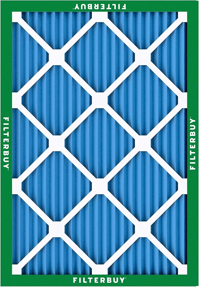 Filterbuy 22x24x1 Air Filter MERV 13 (MPR 1900) Health Defense Replacement (2-Pack), Electrostatic Pleated HVAC AC Furnace Filters, Made in USA (Actual Size: 21.50 x 23.50 x 0.75)