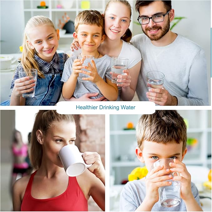 APEX Under Sink Drinking Water Filter - 3 Stage Inline Under Kitchen Counter Purification System - Max Flow Brushed Nickel Faucet