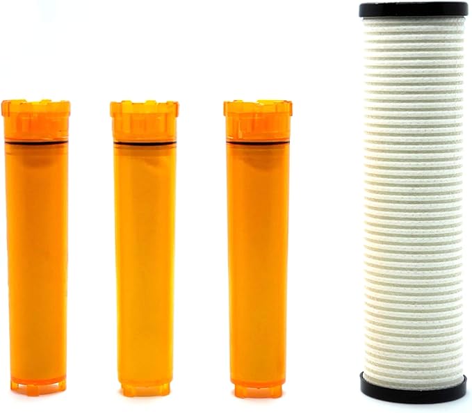 Sonaki Shower 300VPX Dual Filter Refill Cartridges - 4 Pack includes 3 Vitamin C 1 PureMax Filter - Remove Up to 99.9% of Chlorine and Chloramines Plus Heavy Metals