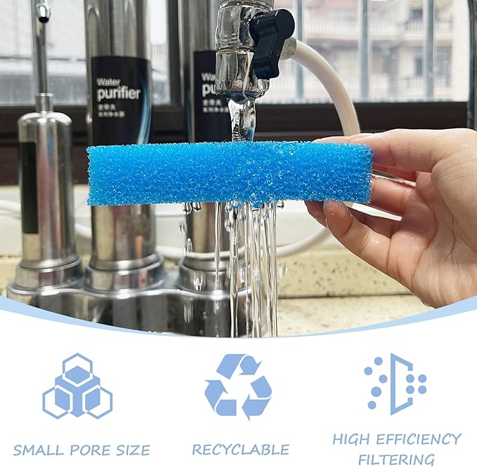 SHIGATSU 12 Pack Replacement Aquarium Sponge Foam Filter Pads for Seachem Tidal 35 Filter