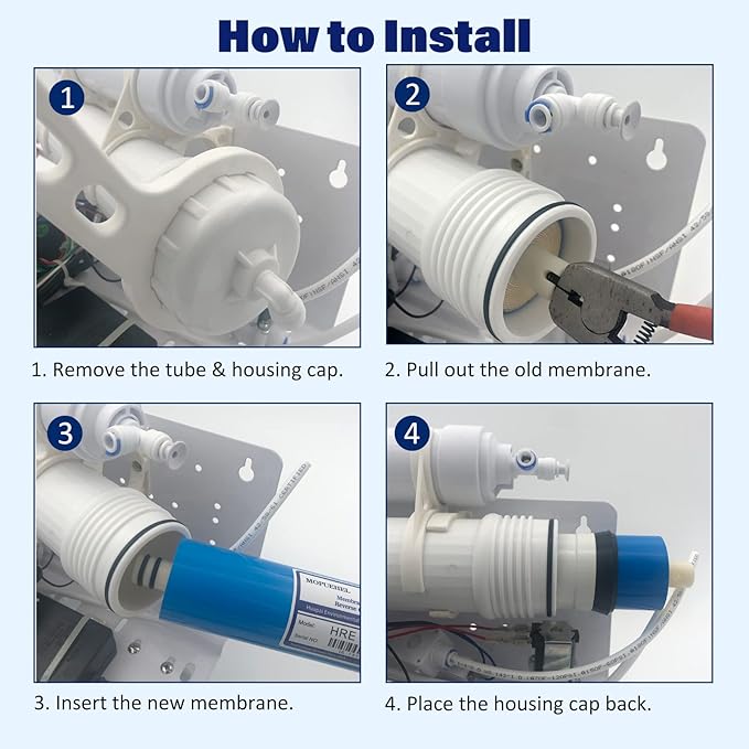 400 GPD RO Membrane, Reverse Osmosis Filter, RO Buddie Replacement, RODI Cartridges for Water System (1 Pack)