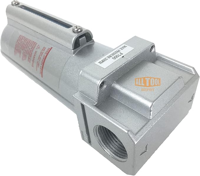 3/4" NPT HEAVY DUTY Industrial Grade Particulate Filter/Water Trap For Air Compressor Compressed Air Lines, 5u With Metal Bowl (MANUAL DRAIN)