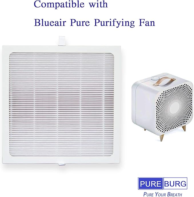 PUREBURG Replacement Filter Compatible with Blueair Pure Fan Auto,Blue Pure Purifying Fan, 2-Pack H13 HEPA Air Clean Dust