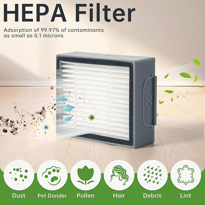 LOVECO 26-Pack Replacement Parts Compatible for iRobot Roomba E I & J Series, i7 i7+ j7 j7+ E5 E6 E7 i8 i6 i5 i4 i3 i2 i1 j8 j6 j5 and Plus Version, 4 Set Main Brush, 8 Filter, 8 Side Brush