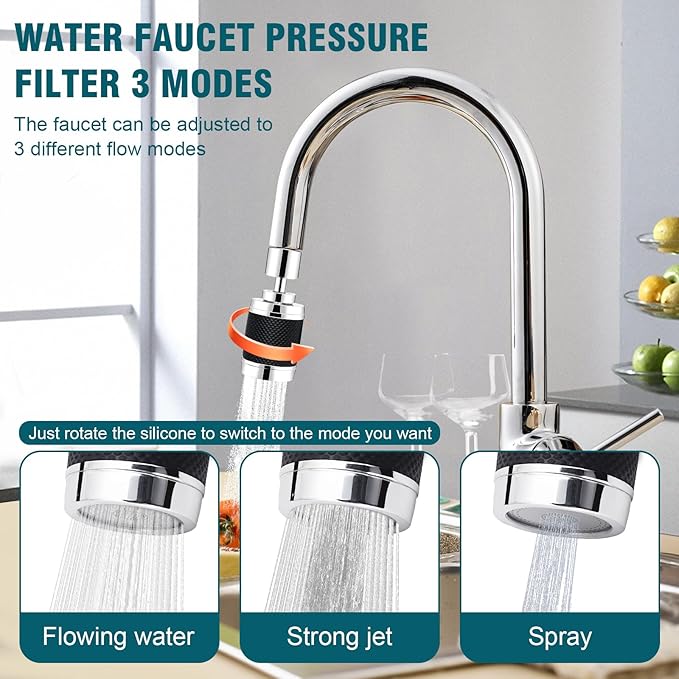 5 faucet filters - kitchen sink/bathroom sink alternatives - faucet extender PP cotton - strong filter to improve water quality