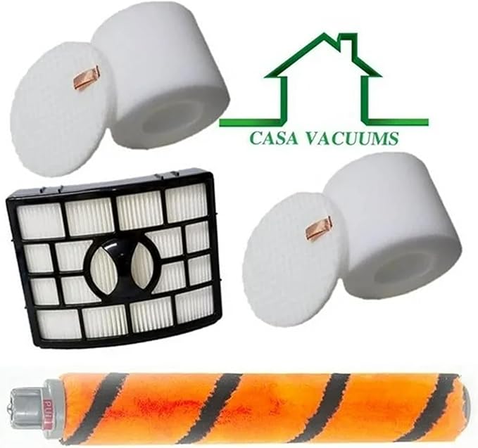 Soft Brushroll & 2+1 Filter Kit for Shark APEX DuoClean Powered Lift-Away AZ1000 AZ1002 AZ1003BRN AX950 AX951 AX952 NV830 NV831 NV835 ZU881 ZU885. Part nos. 1173FT950 XFF650 XHF650
