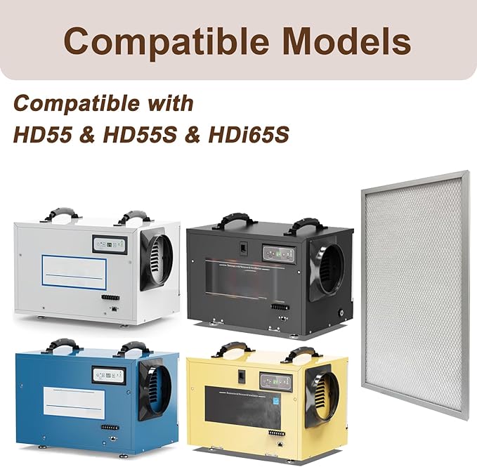 4 Pack MERV-8 Dehumidifier Filters Replacement for AlorAir Basement & Crawl Space Dehumidifiers Sentinel HD55, Sentinel HD55S and Sentinel HDi65