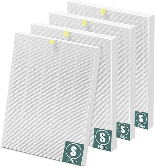 C545 True High Efficiency Replacement Filter S Compatible with Winix C545 Replacement for Winix S Filter Part 1712-0096-00 and 2522-0058-00, 4 Pack