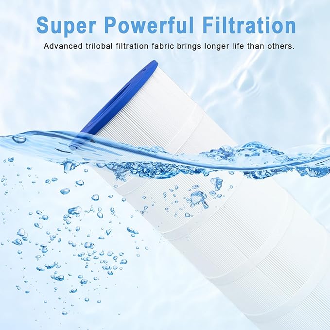 C1200 Pool Filter Cartridge Replaces C1200,C-8412,CX1200RE,FC-1293,PCCF-125,817-0125N 120 sq. ft. Pool Filter, 120 sq.ft Swimming Pool Cartridge Filter, 2 Pack